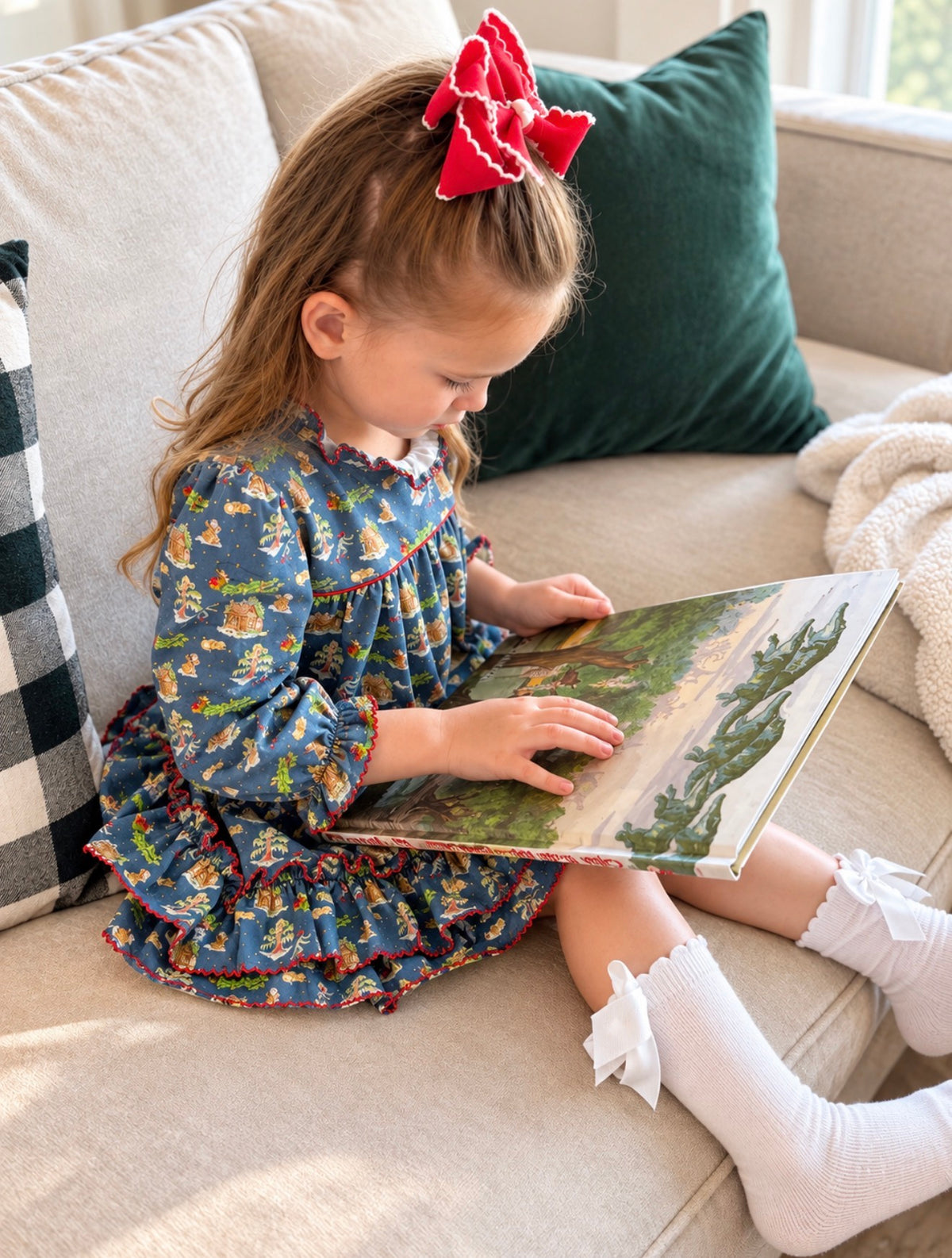 Girls Cajun Christmas PJ Nightgown