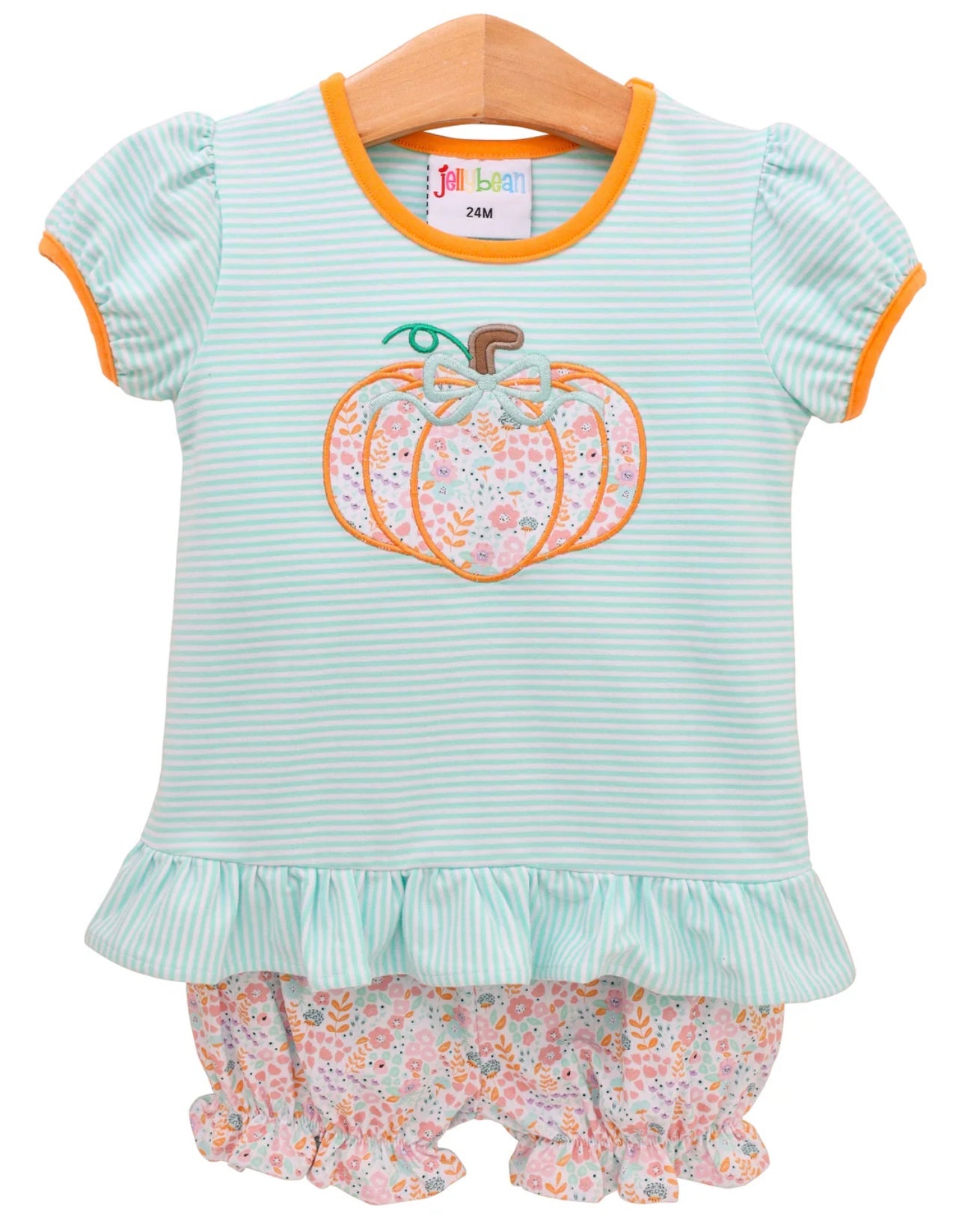 Pumpkin Patch Petals Applique Bloomer Set