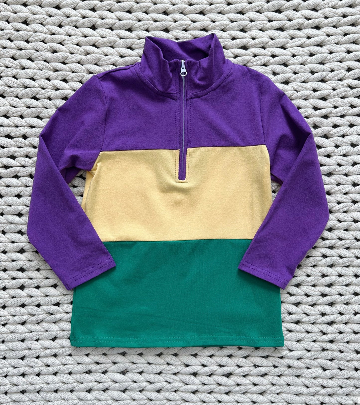 Mardi Gras Colorblock Pullover