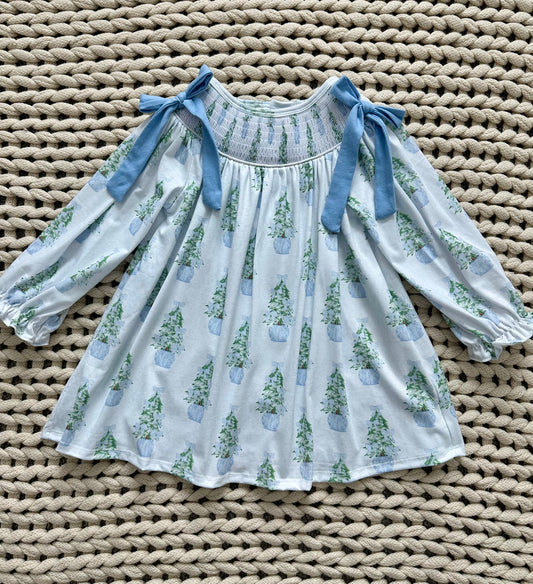 Smocked Trees Dress