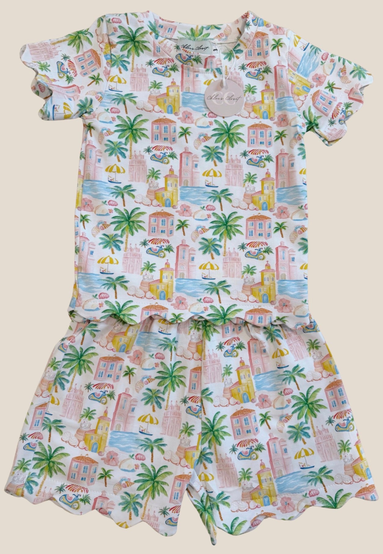 Welcome to Miami Scalloped Set