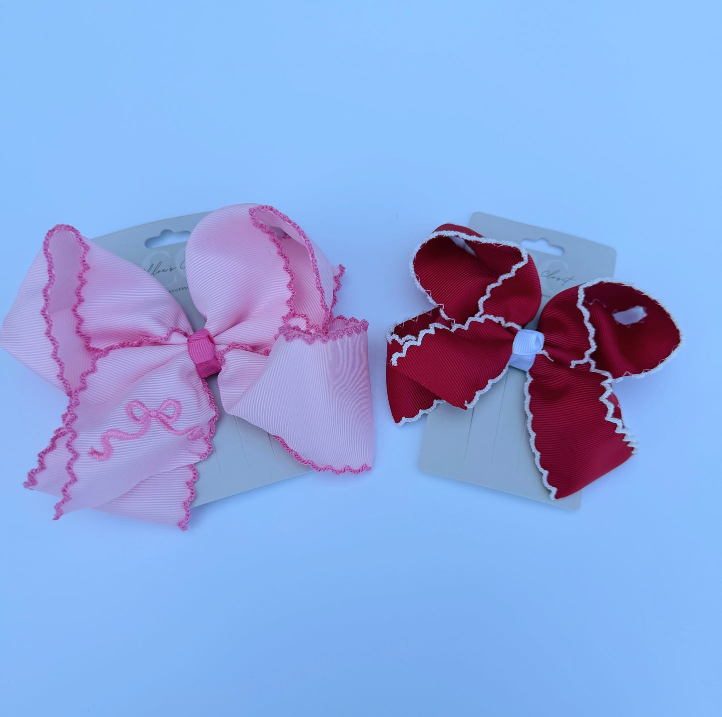 4” Red Moonstitch Bow
