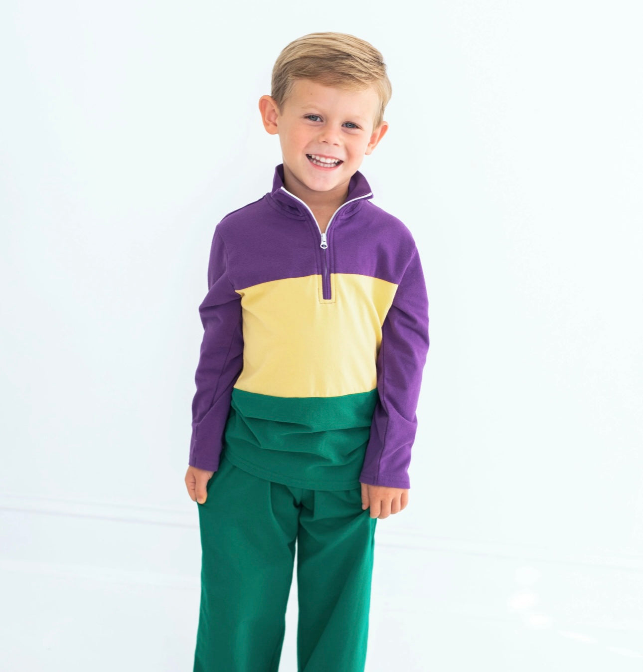 Mardi Gras Colorblock Pullover